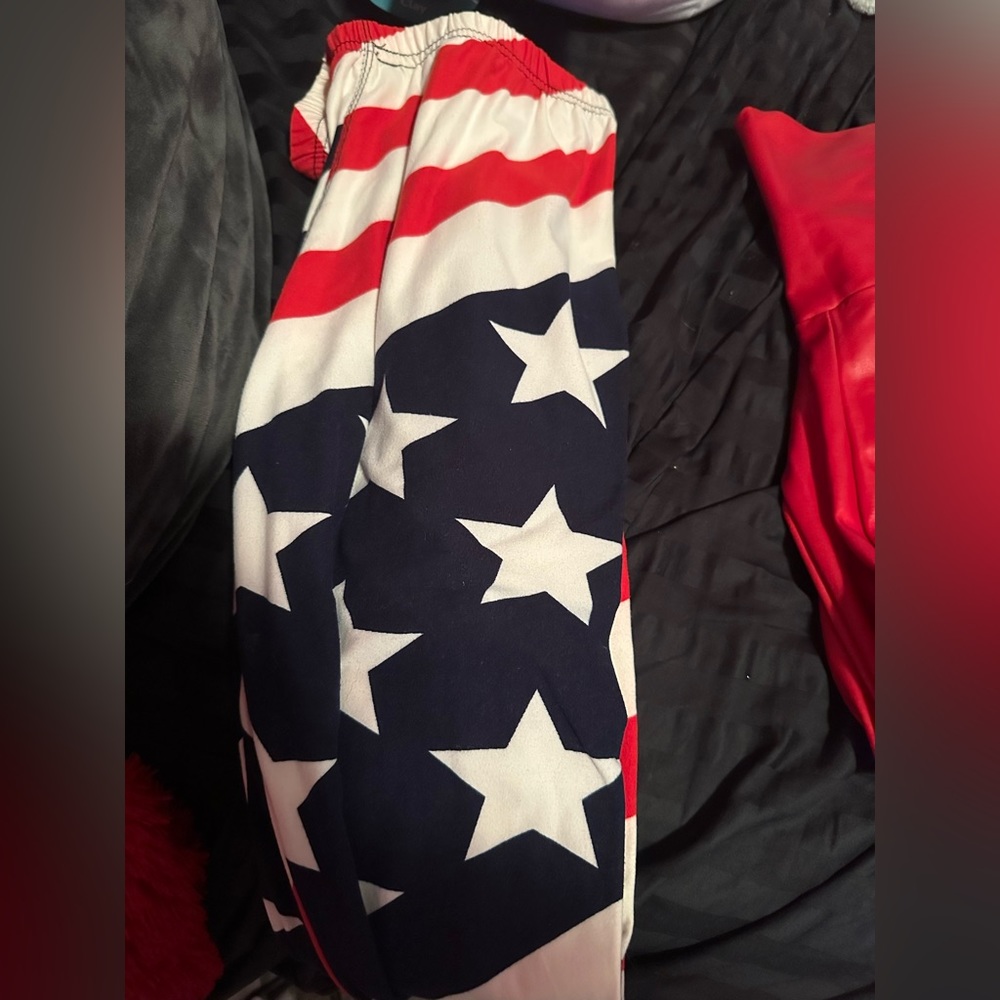 American flag leggings from Amazon worn 1 time